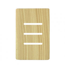 Placa p/ 3 Interruptores 4x2 - Novara Maple